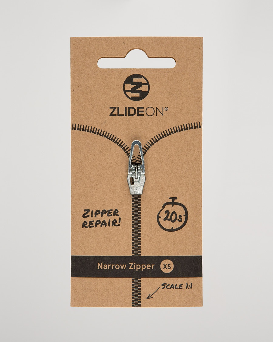 ZlideOn Narrow Zipper Silver XS – Argent