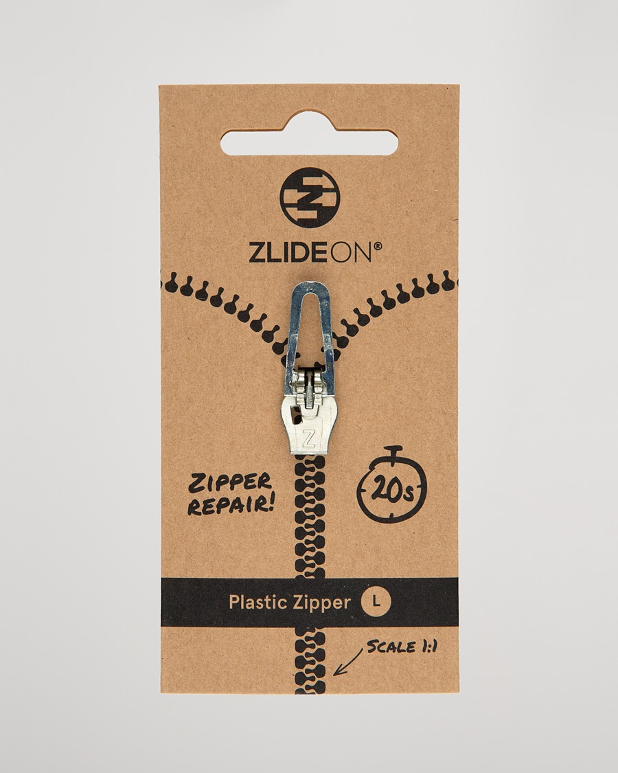 ZlideOn Normal Plastic Zipper Silver L – Argent