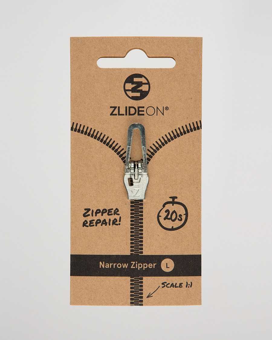 ZlideOn Narrow Zipper Silver L – Argent