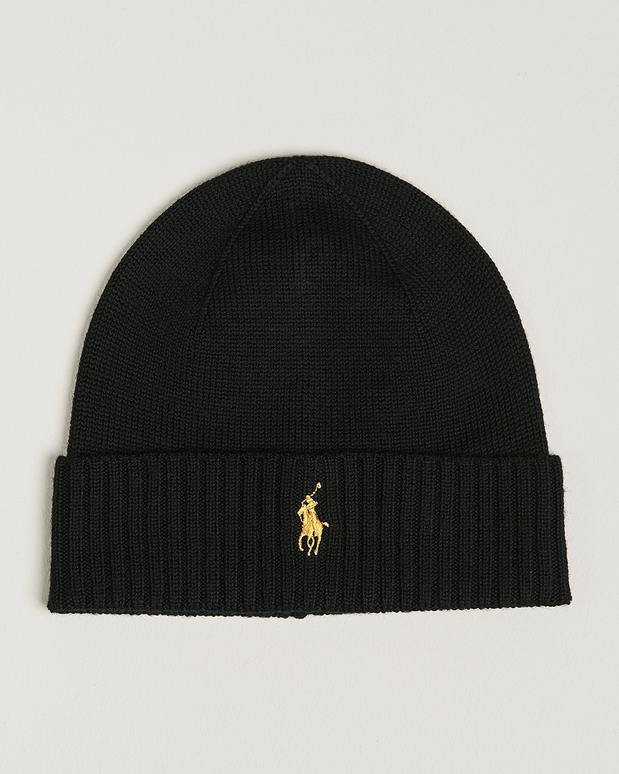 Polo Ralph Lauren Merino Beanie Polo Black – Noir