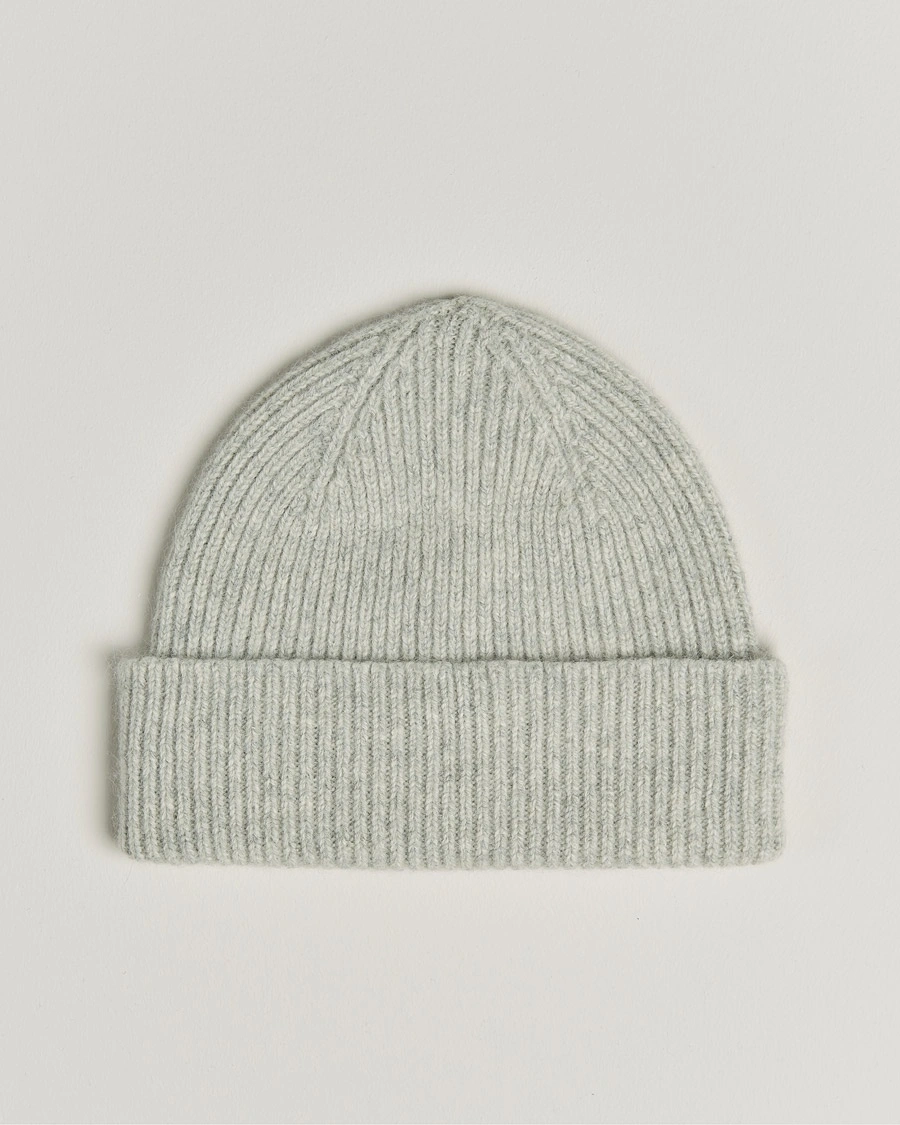 Le Bonnet Lambswool/Caregora Beanie Silver – Gris