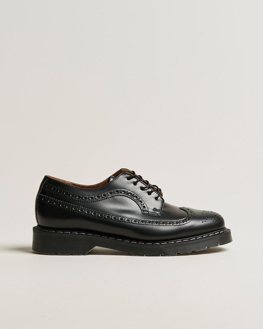 Solovair American Brogue Shoe Black Shine – Noir