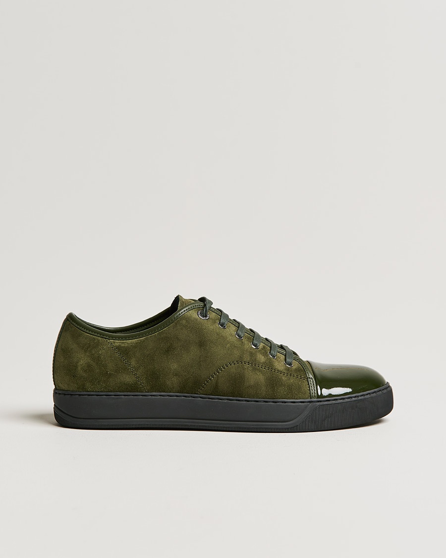 Lanvin Patent Cap Toe Sneaker Khaki – Vert