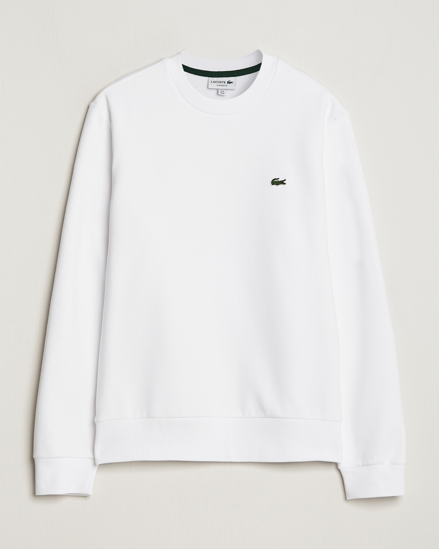 Lacoste Crew Neck Sweatshirt White – Blanc