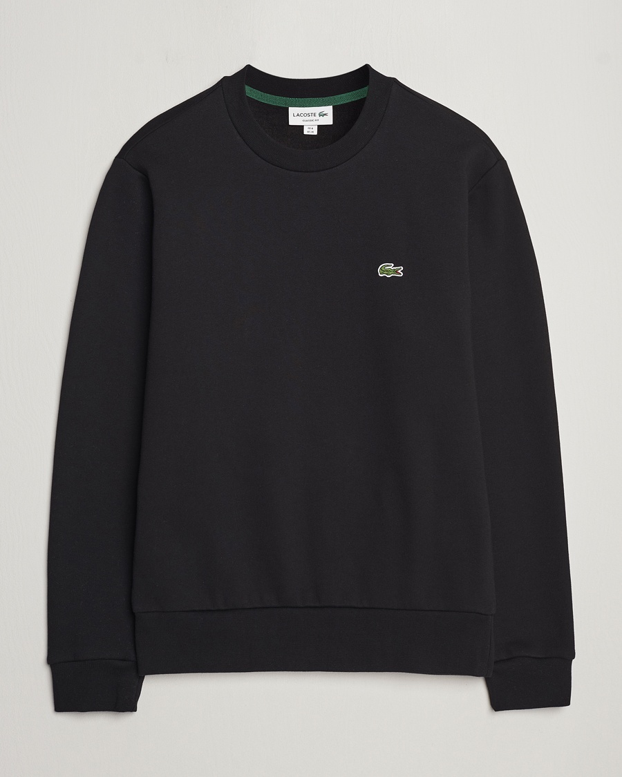 Lacoste Crew Neck Sweatshirt Black – Noir