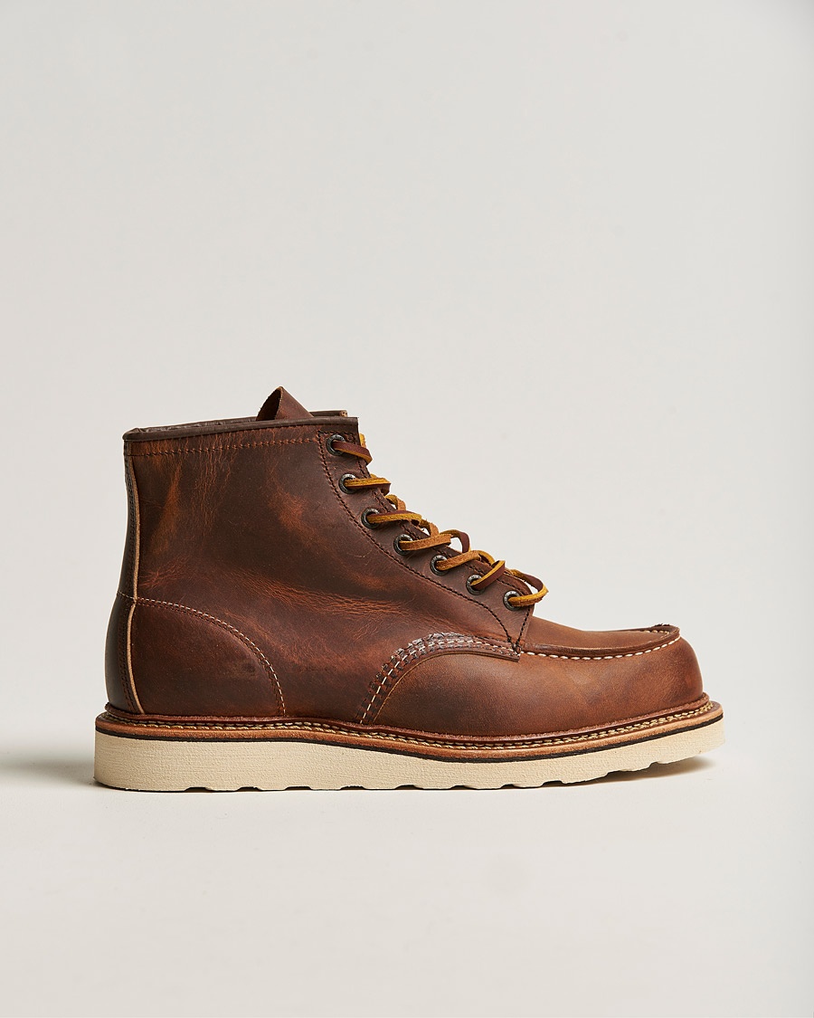 Red Wing Shoes Moc Toe Boot Copper Rough/Though Leather – Marron