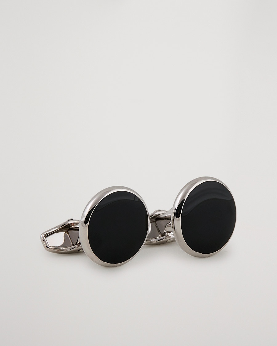 Amanda Christensen Cufflink & Shirt Studs Set Black/Silver – Argent