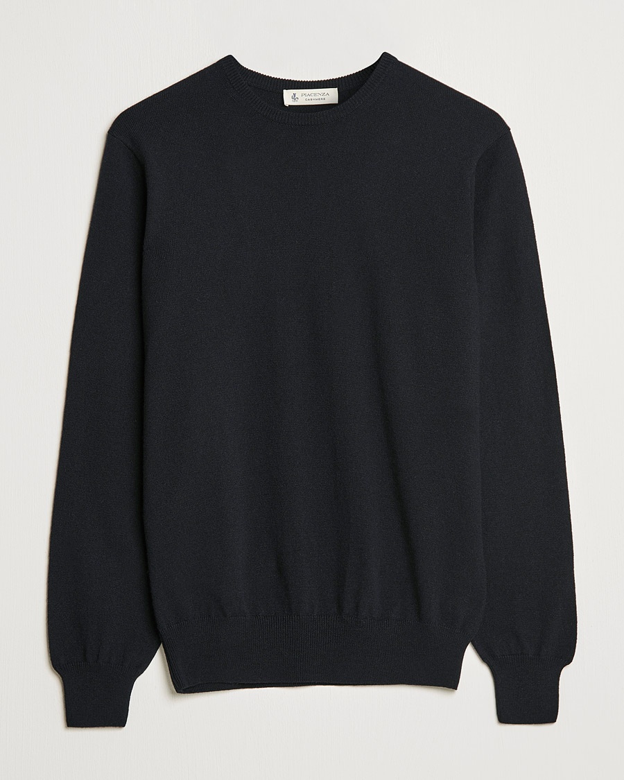 Piacenza Cashmere Cashmere Crew Neck Sweater Black – Noir
