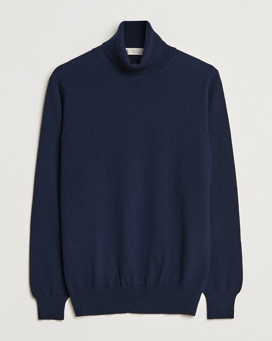 Piacenza Cashmere Cashmere Rollneck Sweater Navy – Bleu