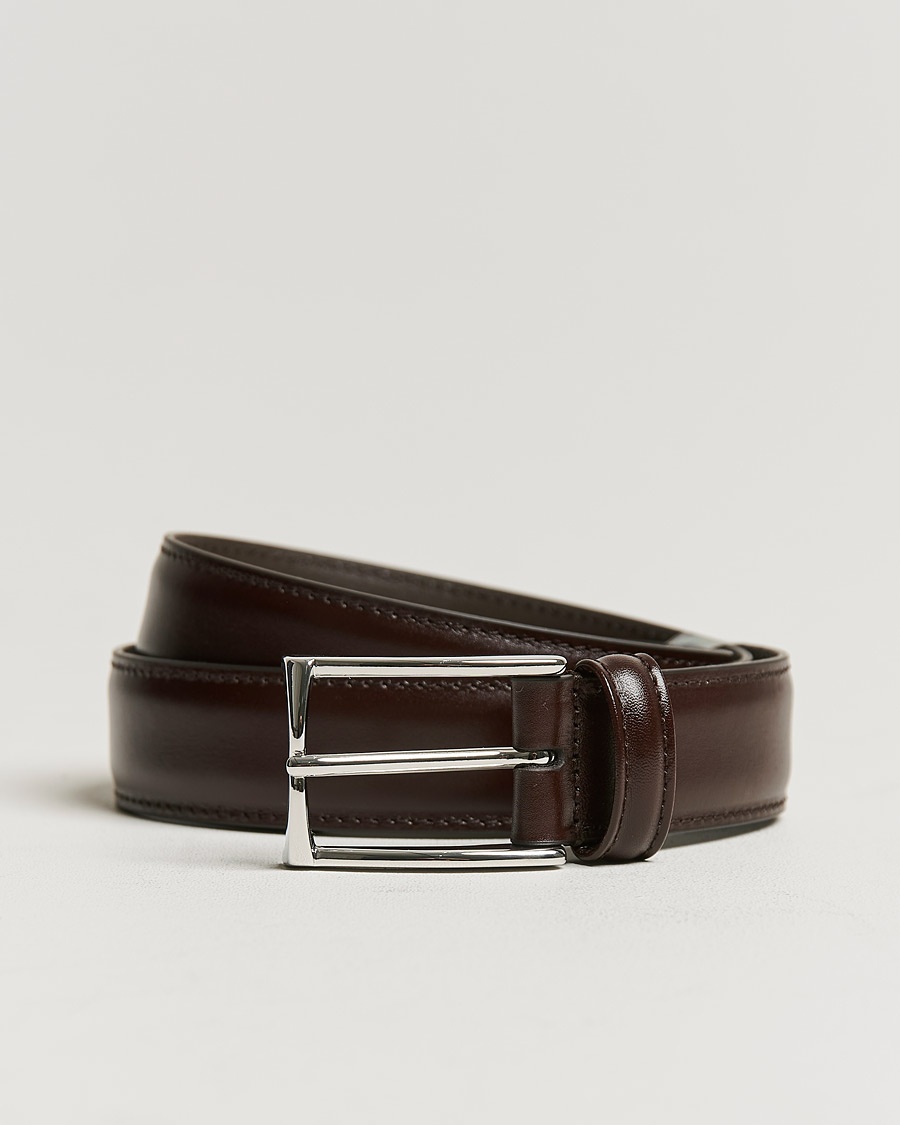 Anderson's Leather Suit Belt 3 cm Dark Brown – Marron