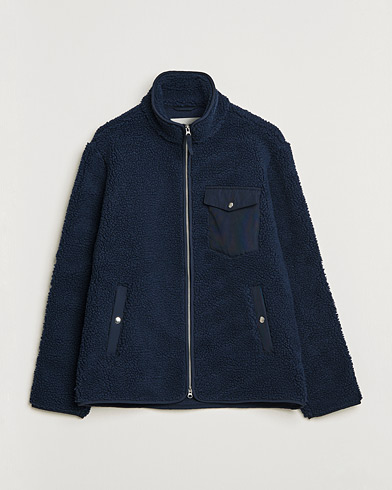 Homme | Soldes | A Day's March | Tone Pile Fleece Jacket Navy