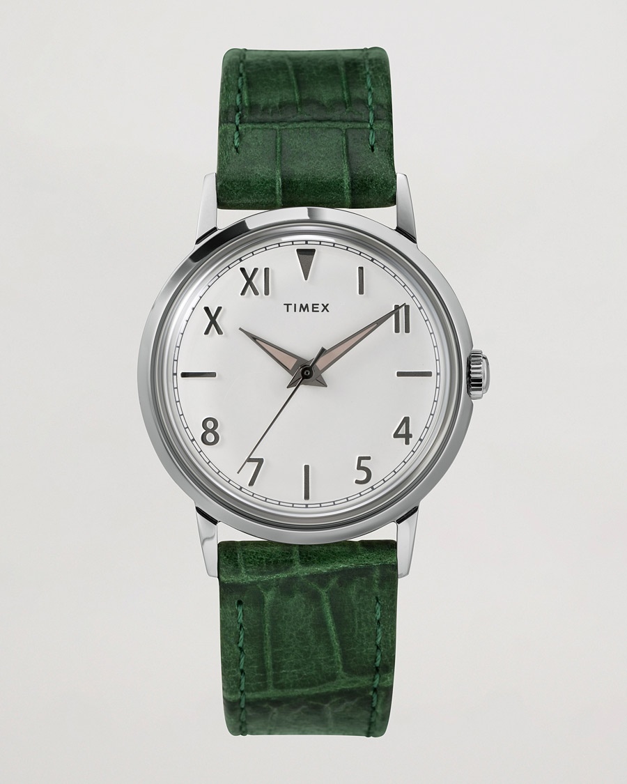Timex Marlin Hand-Wound 34mm White Dial – Vert