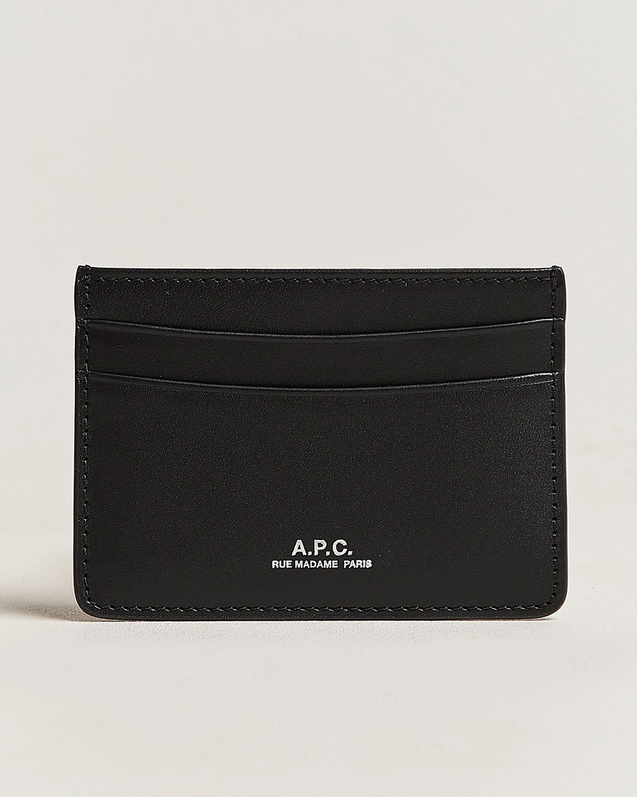 A.P.C. A.P.C.Calf Leather Card HolderBlack – Noir