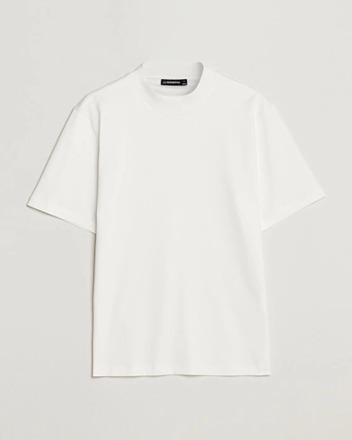  Ace Mock Neck Mercerized Cotton T-Shirt White