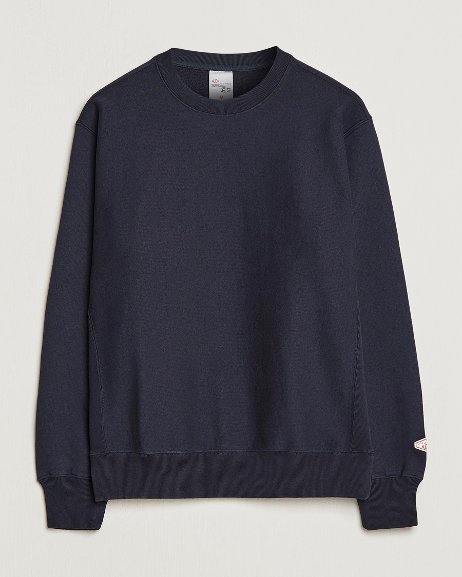 Nudie Jeans Hasse Crew Neck Sweatshirt Navy – Bleu