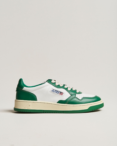  Medalist Low Bicolor Leather Sneaker White/Green