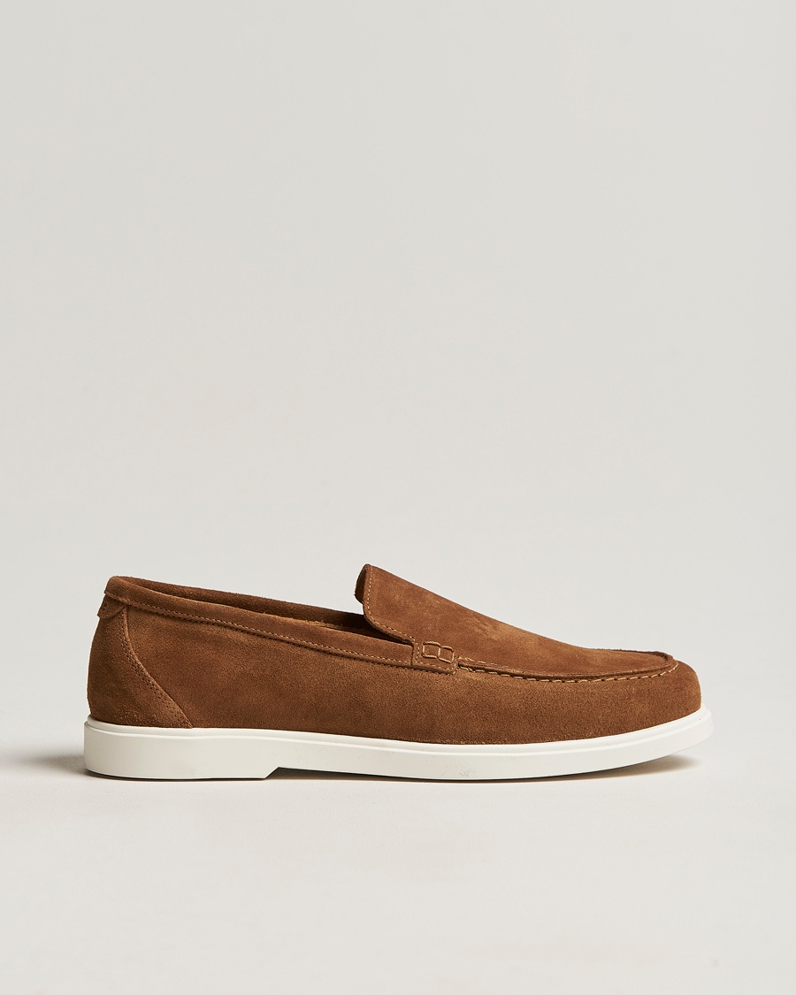 Loake Shoemakers Tuscany Suede Loafer Chestnut – Marron
