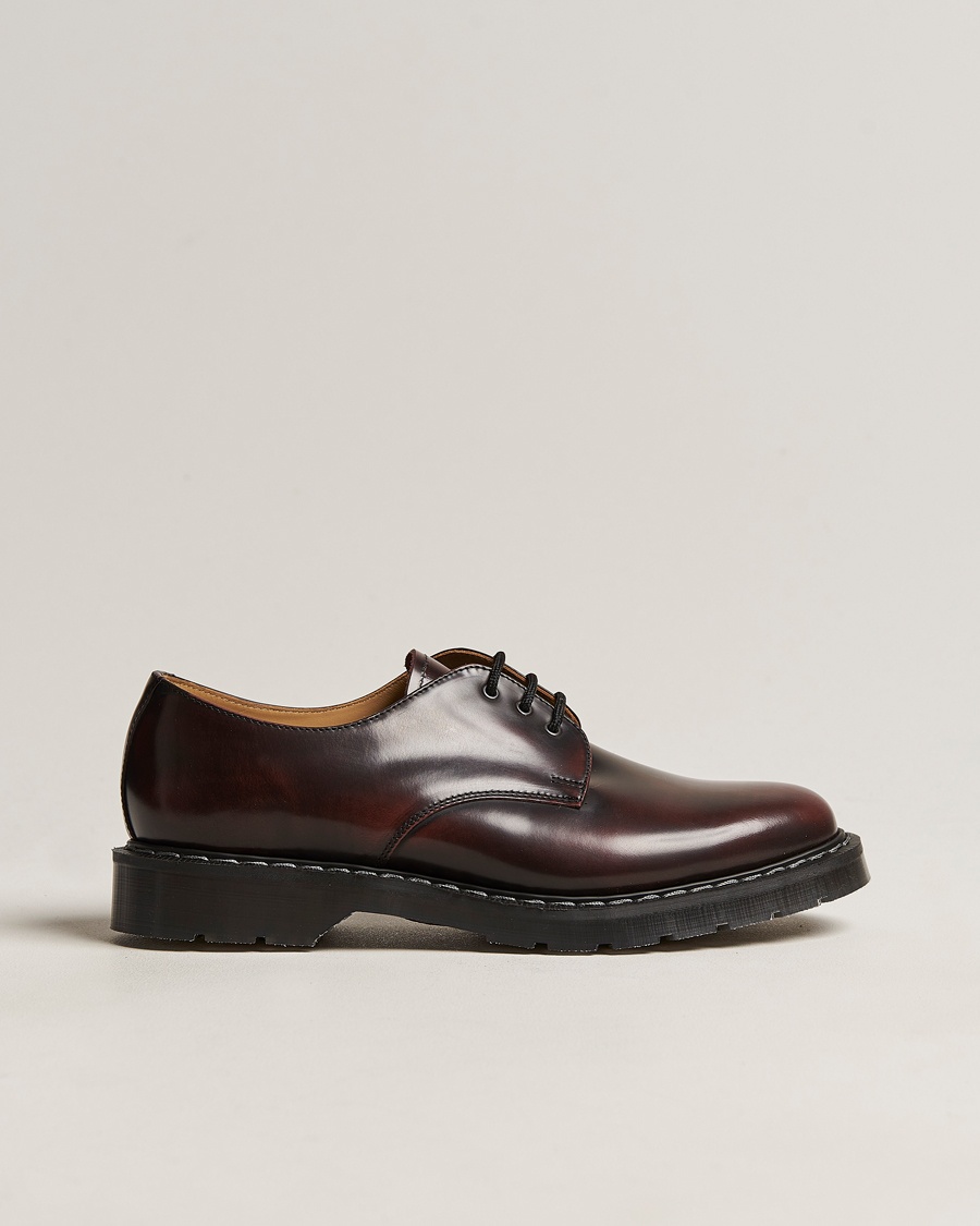 Solovair 3 Eye Gibson Shoe Burgundy Shine – Marron