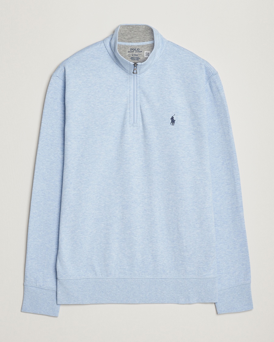 Polo Ralph Lauren Tech Double Knit Half Zip Office Blue Heather – Bleu