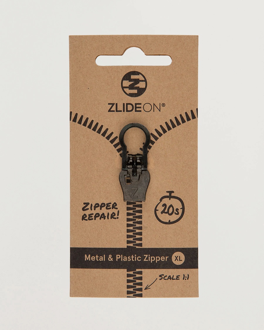 ZlideOn Metal & Plastic Zipper Black – Noir
