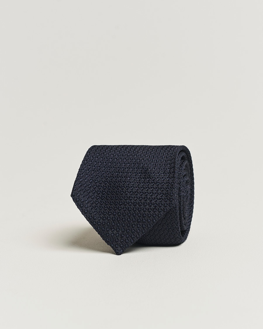 Eton Grenadine Tie Dark Blue – Bleu