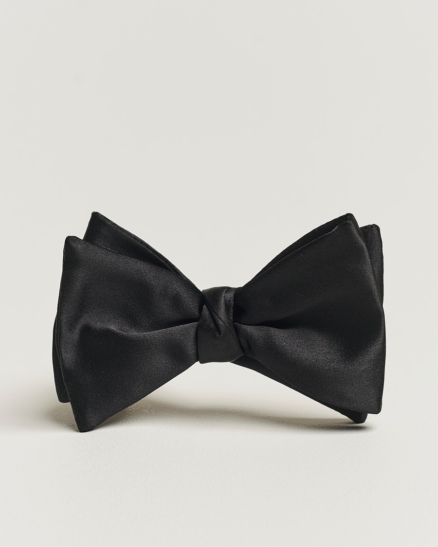 Eton Self-Tie Silk Bow Tie Black – Noir