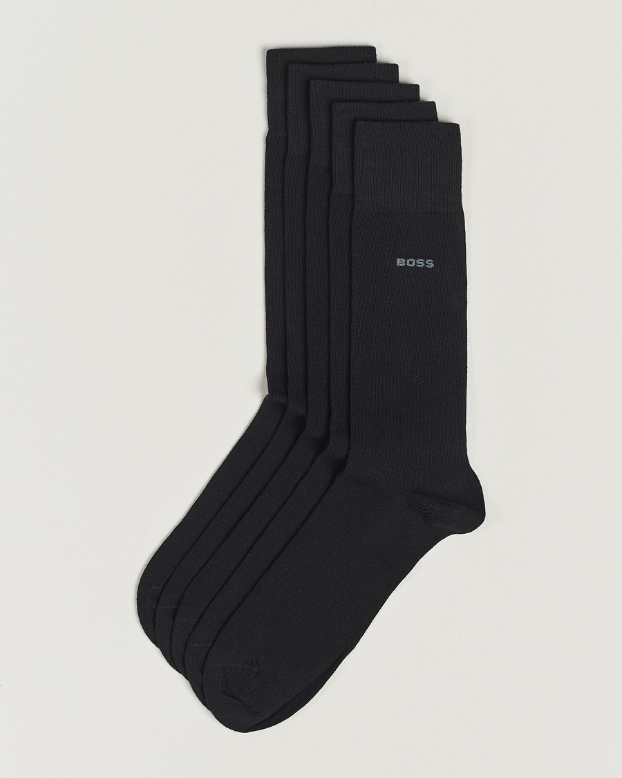 BOSS BLACK 5-Pack RS Uni Socks Black – Noir