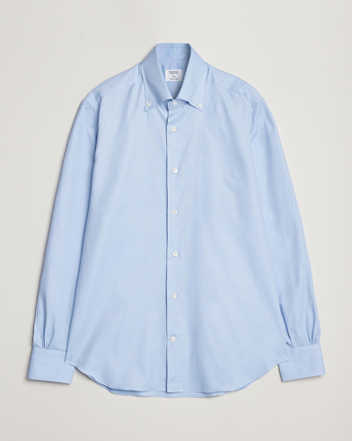 Homme | Mazzarelli | Mazzarelli | Soft Washed Button Down Oxford Shirt Light Blue