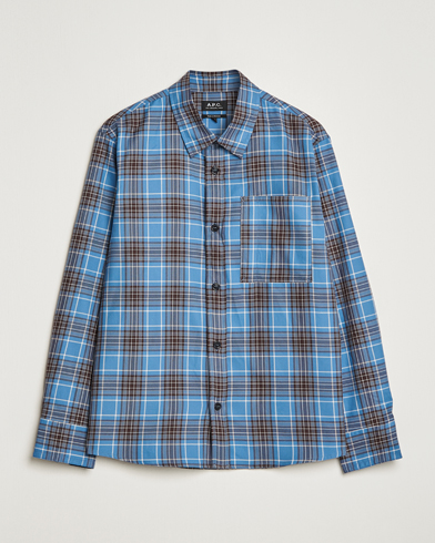 Homme | Soldes | A.P.C. | Graham Checked Overshirt Clear Blue