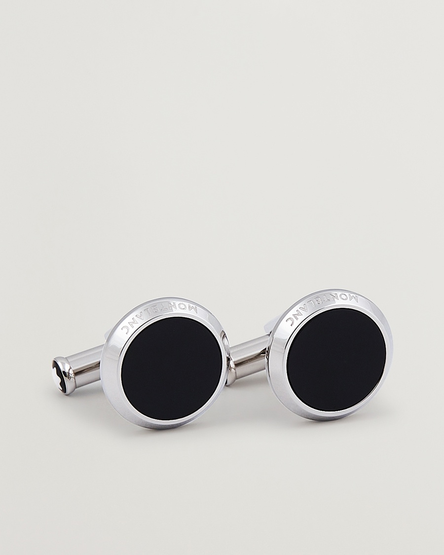 Montblanc Meisterstück Steel Cufflinks Black Onyx – Noir
