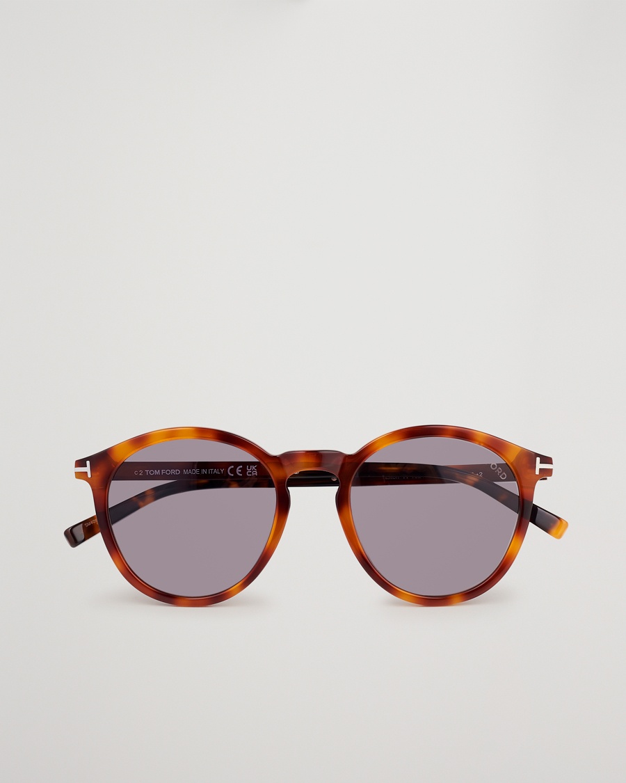 Tom Ford Elton Sunglasses Blonde Havana/Smoke – Marron