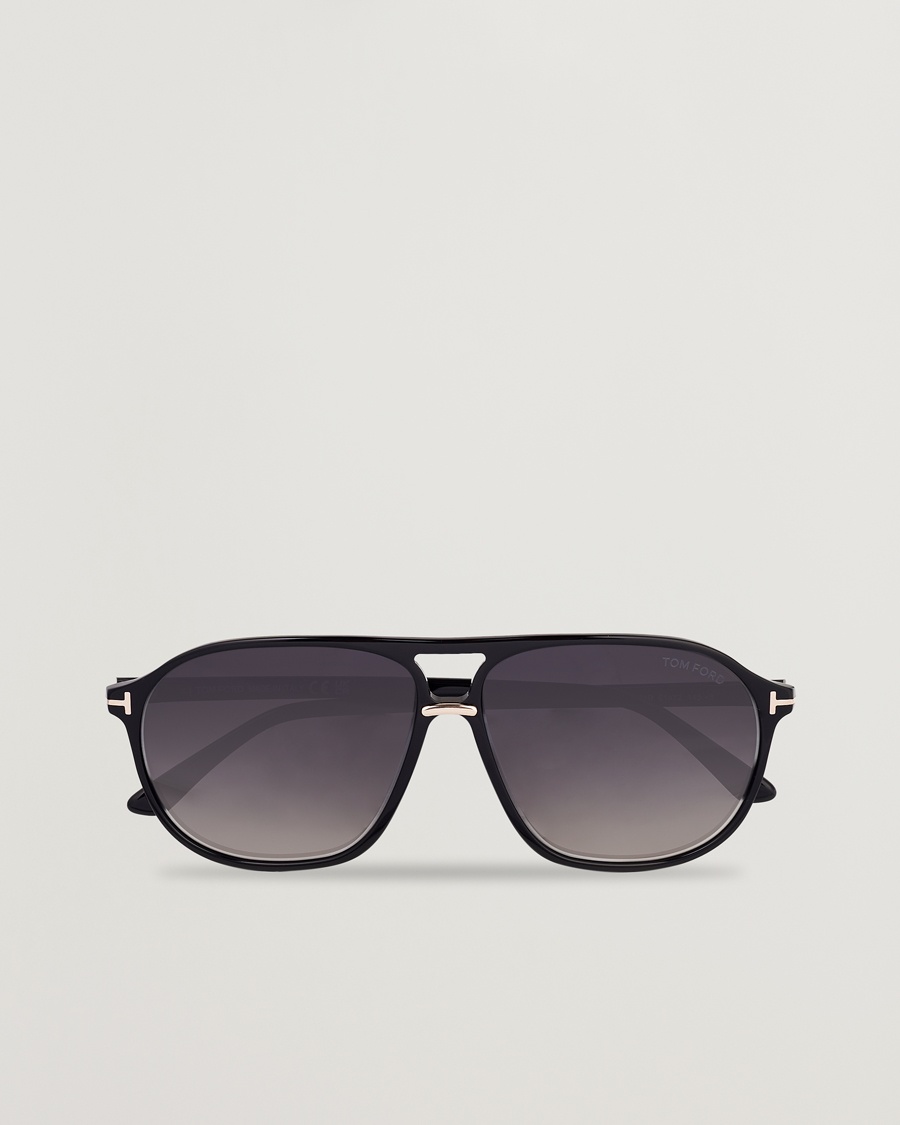 Tom Ford Bruce Sunglasses Shiny Black/Gradient Smoke – Noir