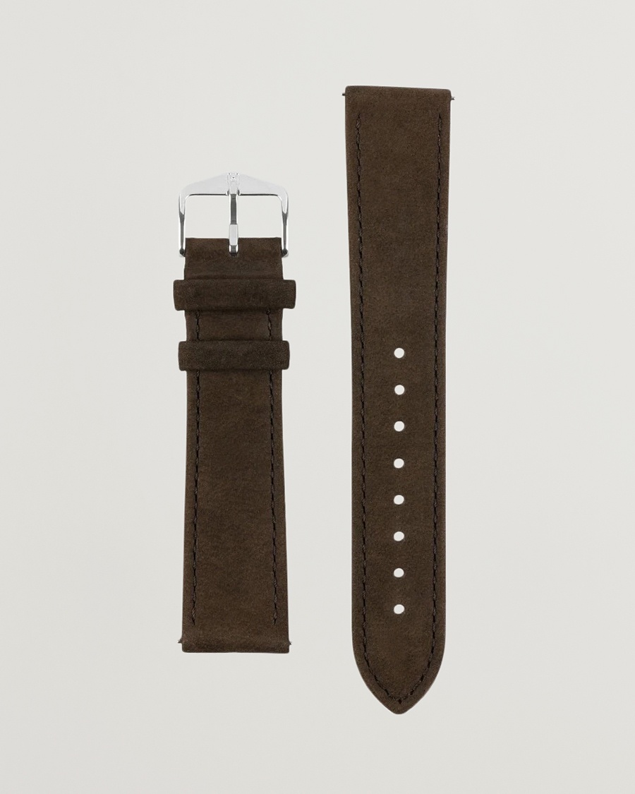 HIRSCH Osiris Calf Leather Nubuck Effect Watch Strap Brown – Marron