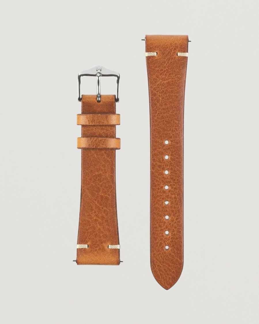 HIRSCH Bagnore Vintage Leather Watch Strap Golden Brown – Marron