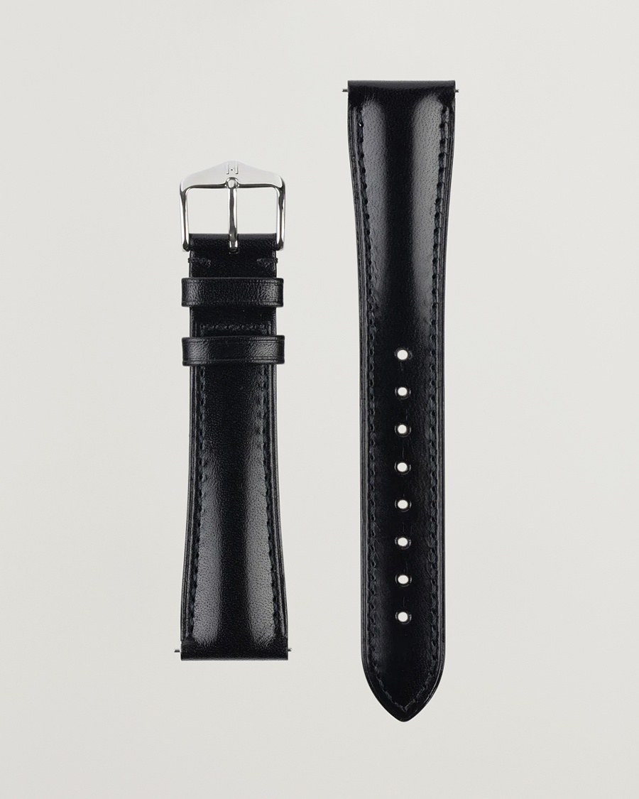 HIRSCH Siena Tuscan Leather Watch Strap Black – Noir