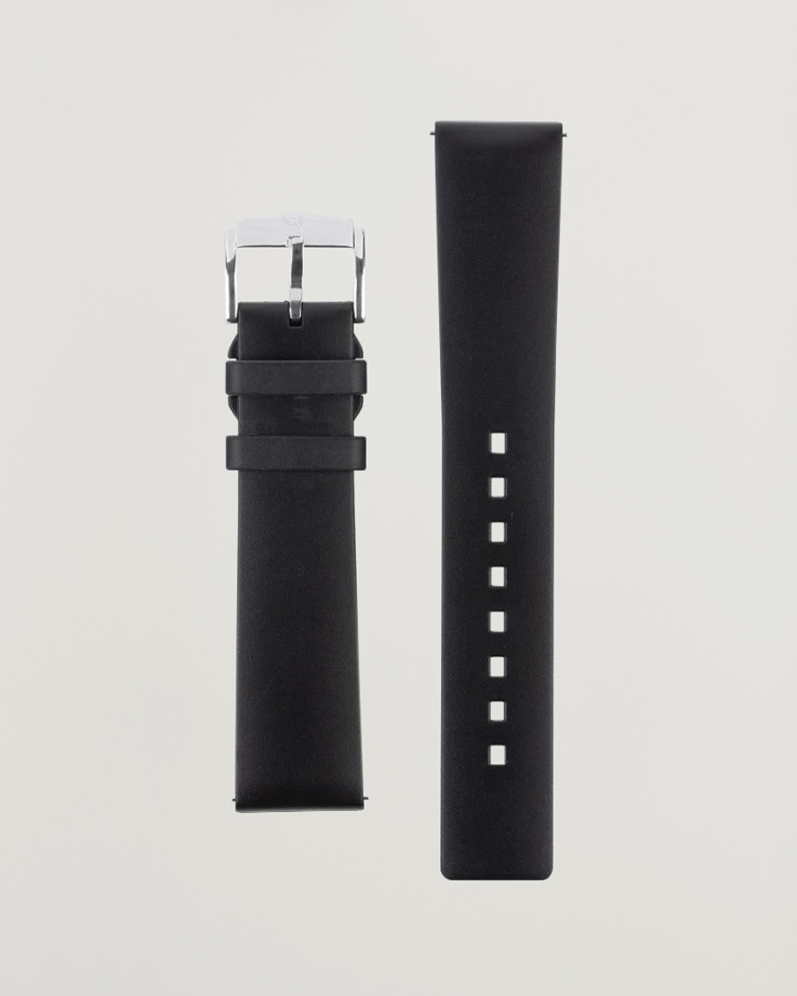 HIRSCH Pure Natural Rubber Watch Strap Black – Noir