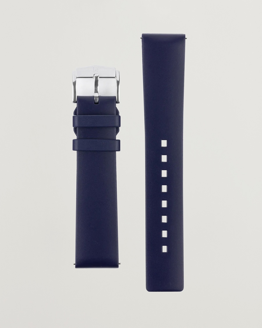 HIRSCH Pure Natural Rubber Watch Strap Blue – Bleu
