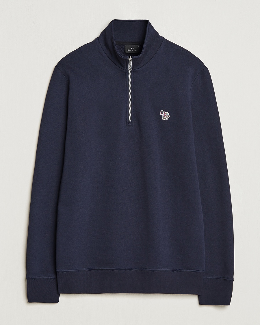 PS Paul Smith Zebra Organic Cotton Sweat Half Zip Navy – Bleu