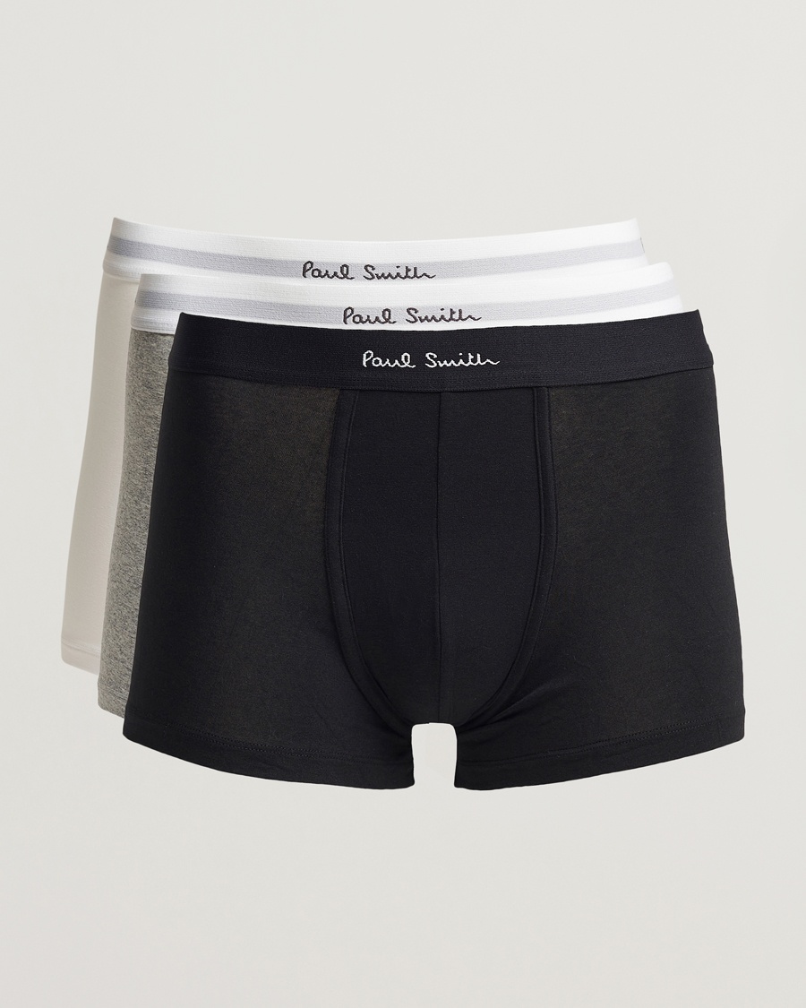 Paul Smith 3-Pack Trunk White/Black/Grey – Blanc