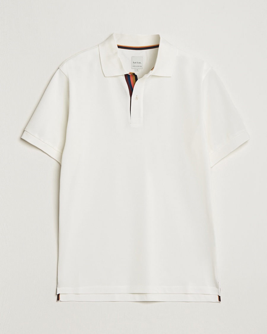 Paul Smith Placket Stripe Polo White – Blanc