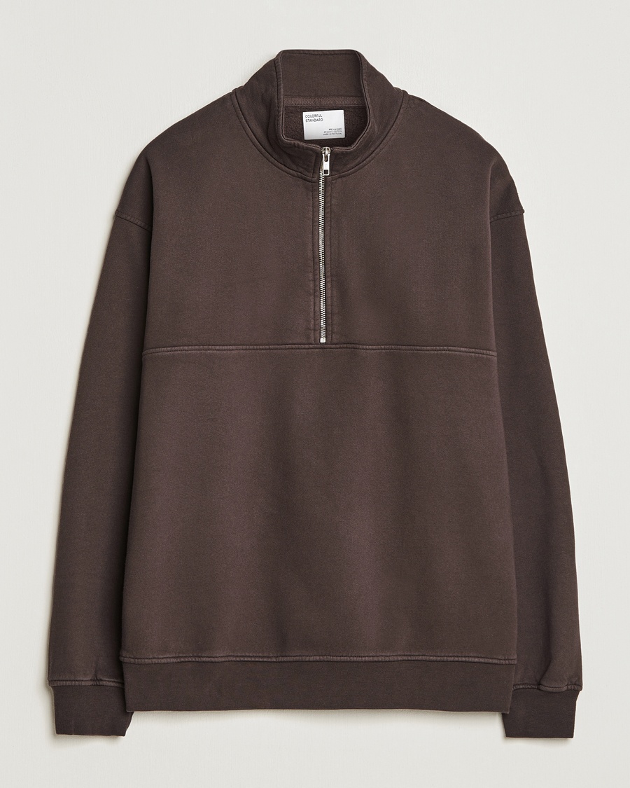 Colorful Standard Classic Organic Half-Zip Coffee Brown – Marron