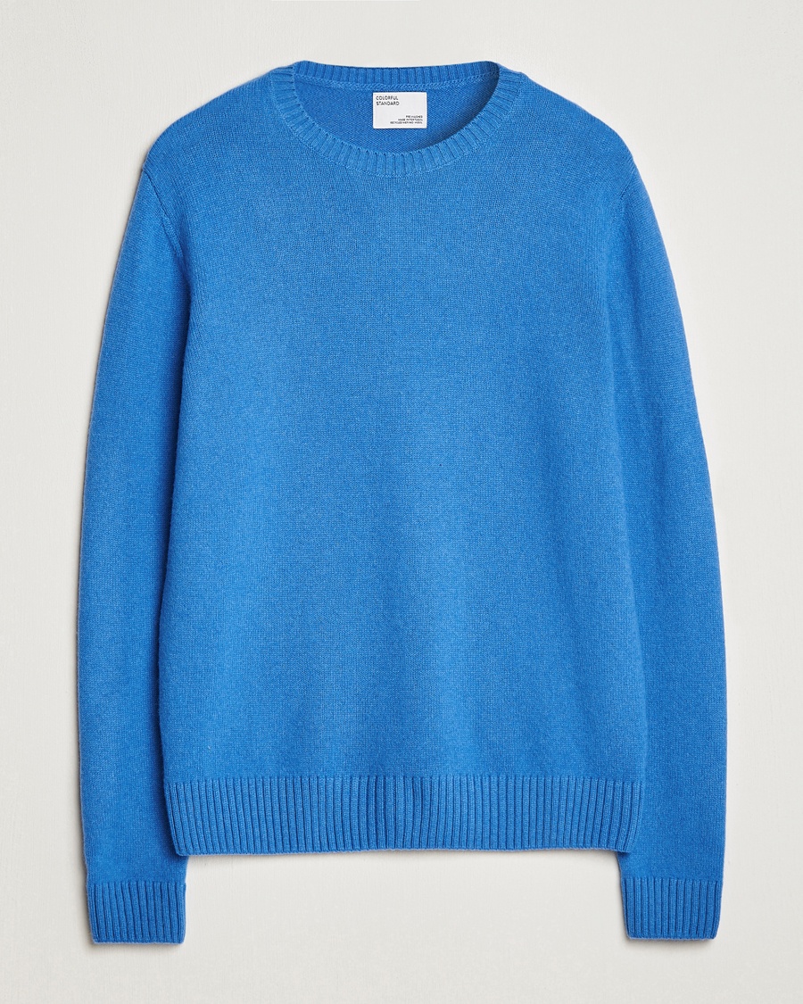 Colorful Standard Classic Merino Wool Crew Neck Pacific Blue – Bleu