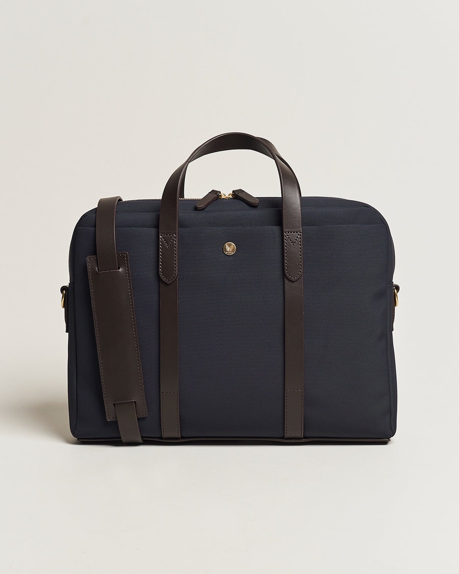 Mismo M/S Aspire Briefcase Navy/Dark Brown – Bleu