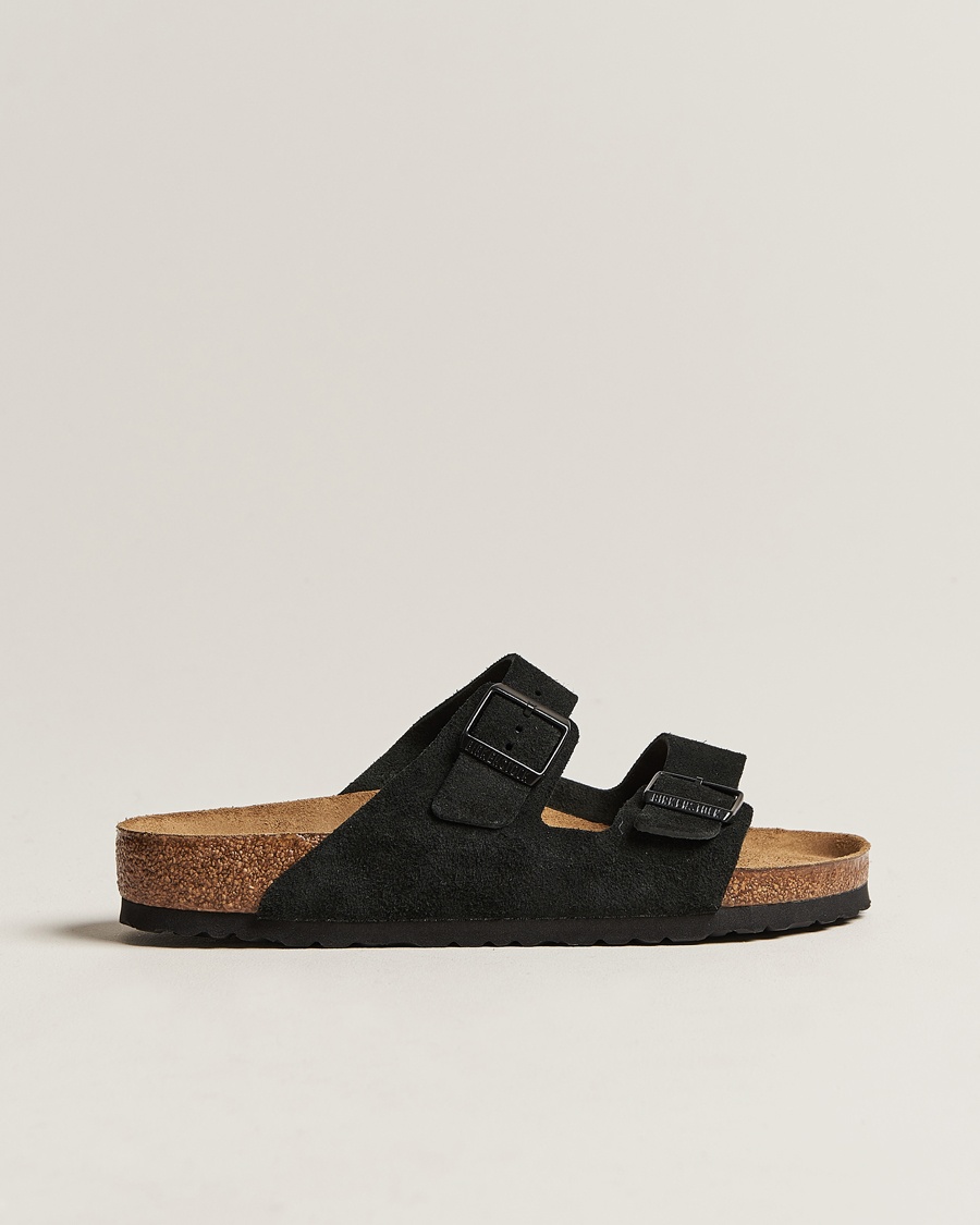 BIRKENSTOCK Arizona Soft Footbed Black Suede – Noir