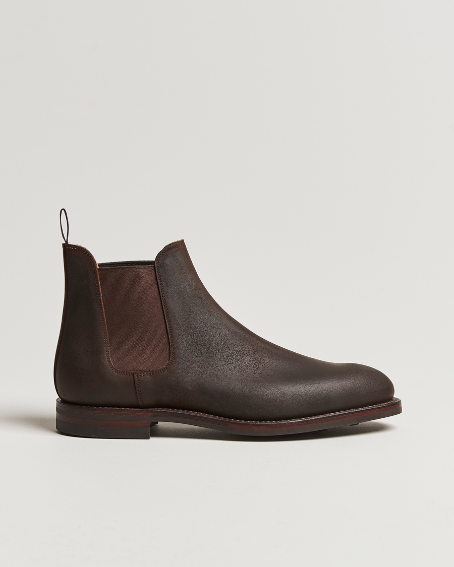 Crockett & Jones Chelsea 5 Dk Brown Rough-Out Suede – Marron