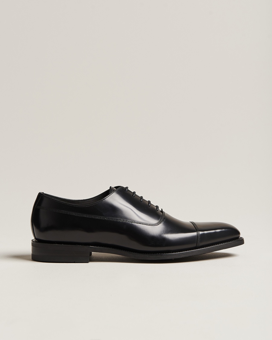 Loake Shoemakers Truman Polished Oxford Toe Cap Black – Noir