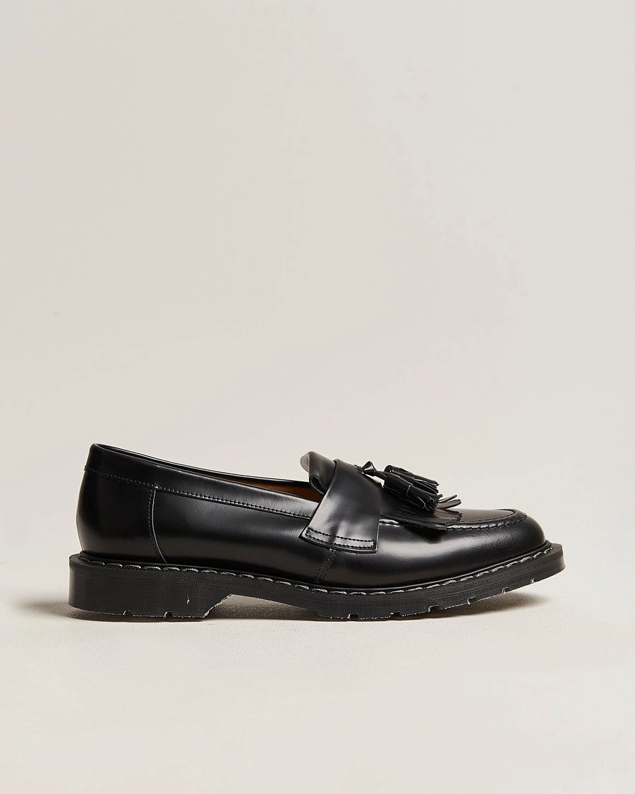 Solovair Tassel Loafer Black Shine – Noir