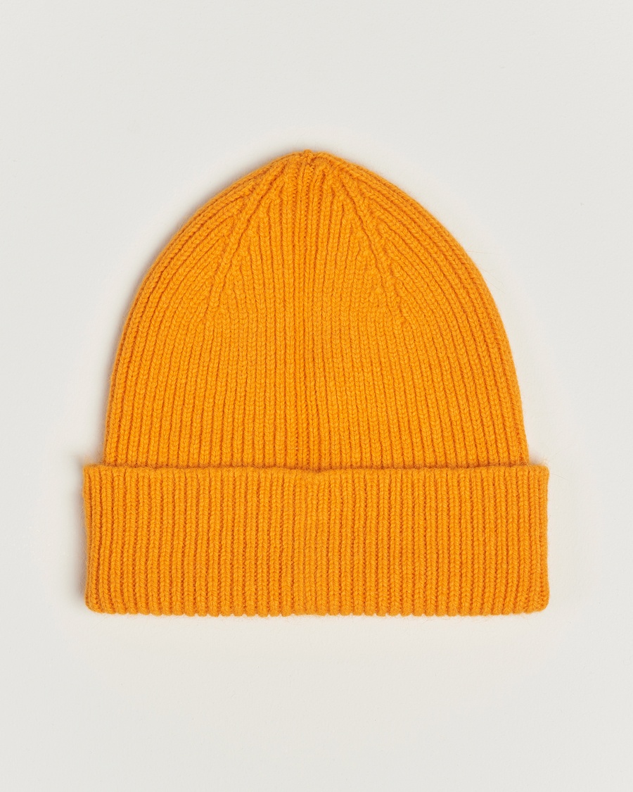 Le Bonnet Lambswool/Caregora Beanie Orange Peel – Orange