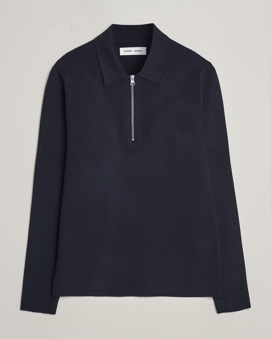 Samsøe Samsøe Guna Half Zip Sky Captain – Bleu