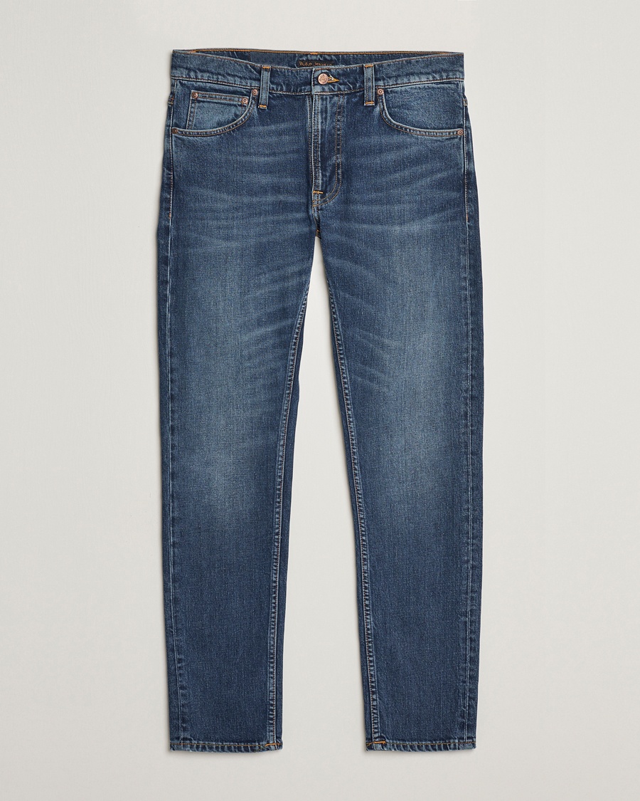 Nudie Jeans Lean Dean Jeans Troubled Sea – Bleu